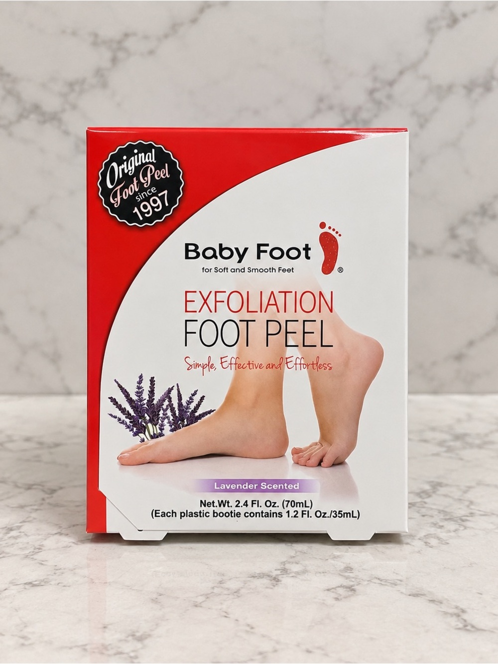 NIB Baby Foot Exfoliation Foot Peel Lavender Scented Original Peel